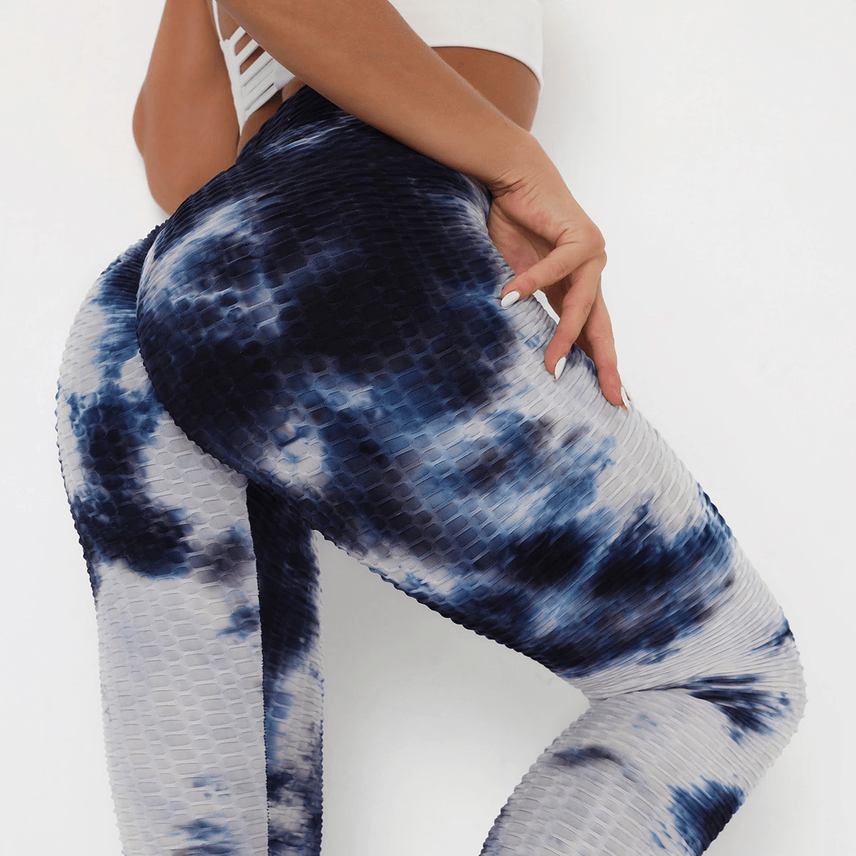 Tie-Dye Bubble Yoga Pants Slim Fit Buttocks Sports Fitness Leggings Women - JWHL FASHION