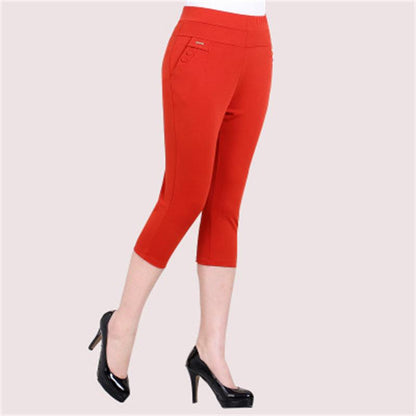 Women's Solid Color High-waist Casual Pants - JWHL FASHION