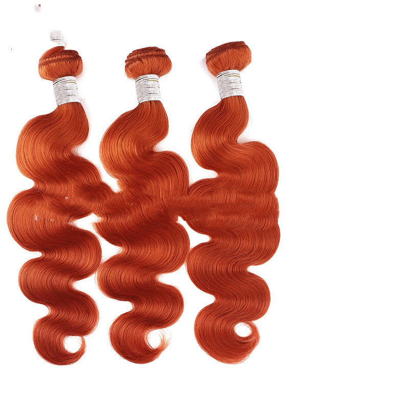 Real Hair Curtain Block Orange - JWHL FASHION