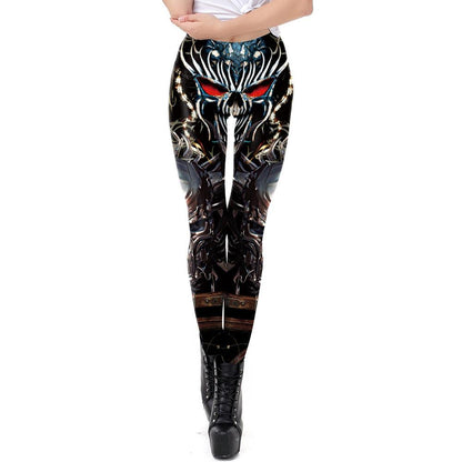 Mechanical Print Leggings Summer New Style All-Match Slim Pencil Feet Pants - JWHL FASHION