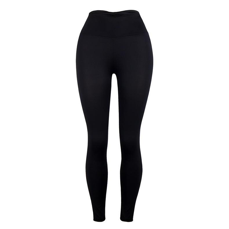 Slim-Fit Buttocks Solid Color Yoga Pants Leggings - JWHL FASHION