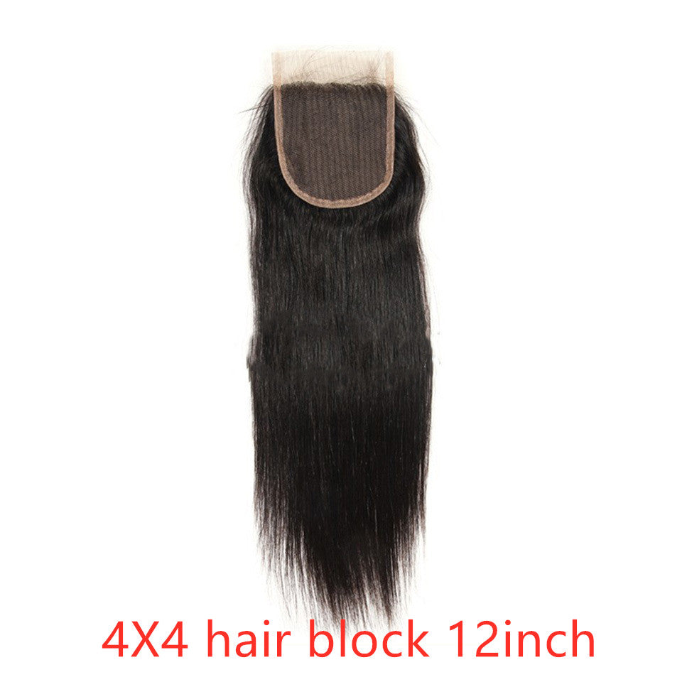 4X4 Hair block Indian Hair Straight Natural Color Real Human Hair Weave Extension - JWHL FASHION