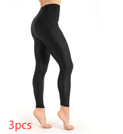 Workout Leggings Casual Shiny Glossy - JWHL FASHION